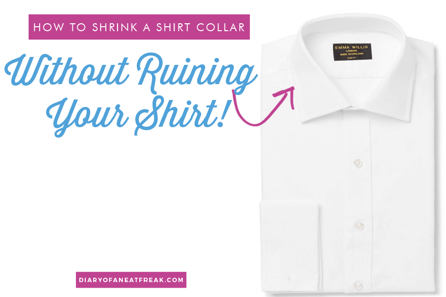 how to shrink a shirt collar