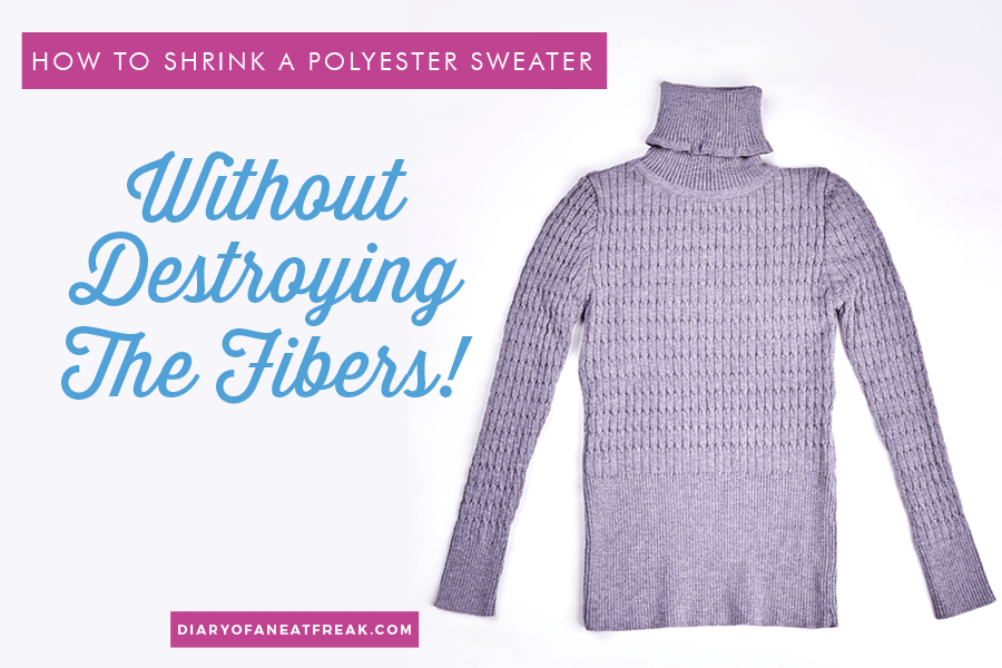 How do I shrink a polyester sweater?
